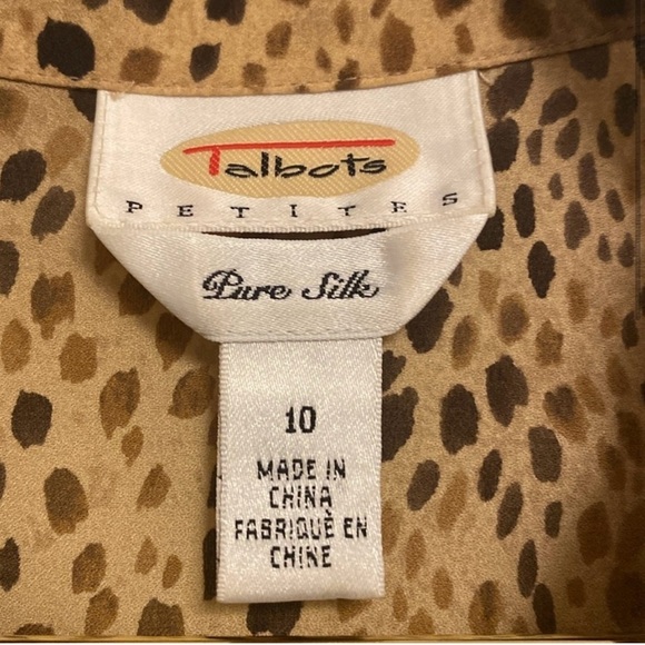 Talbots Leopard Print Blouse, size 10P - Picture 5 of 10